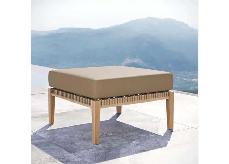 Clearwater Outdoor Patio Teak Wood Ottoman