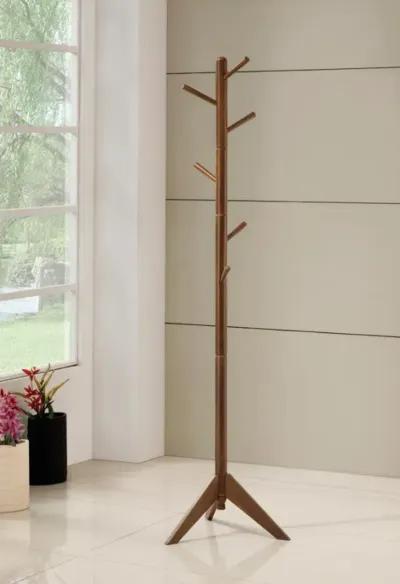 Abbott Coat Rack with 6 Hooks Walnut