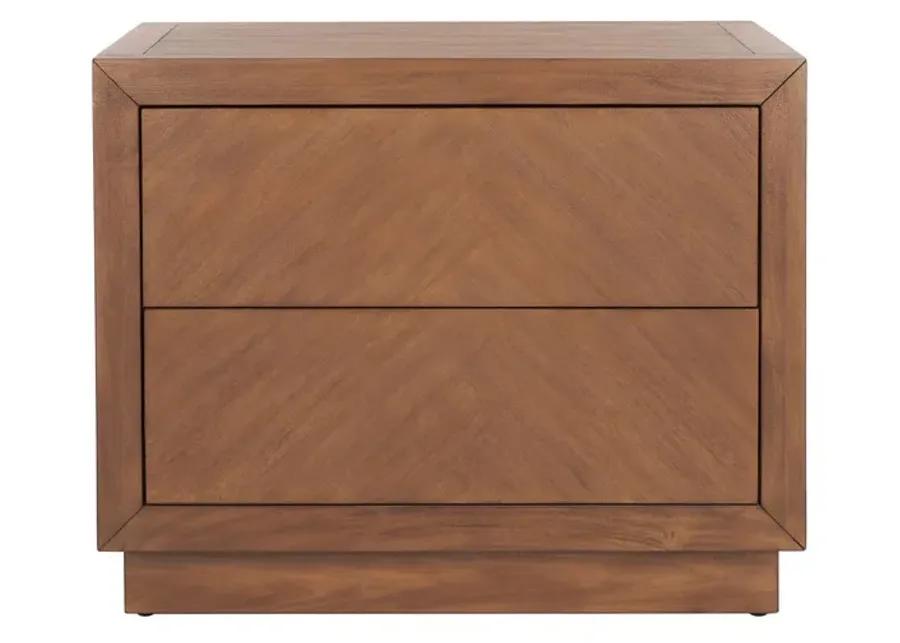 Steve 2 Drawer Wood Nightstand