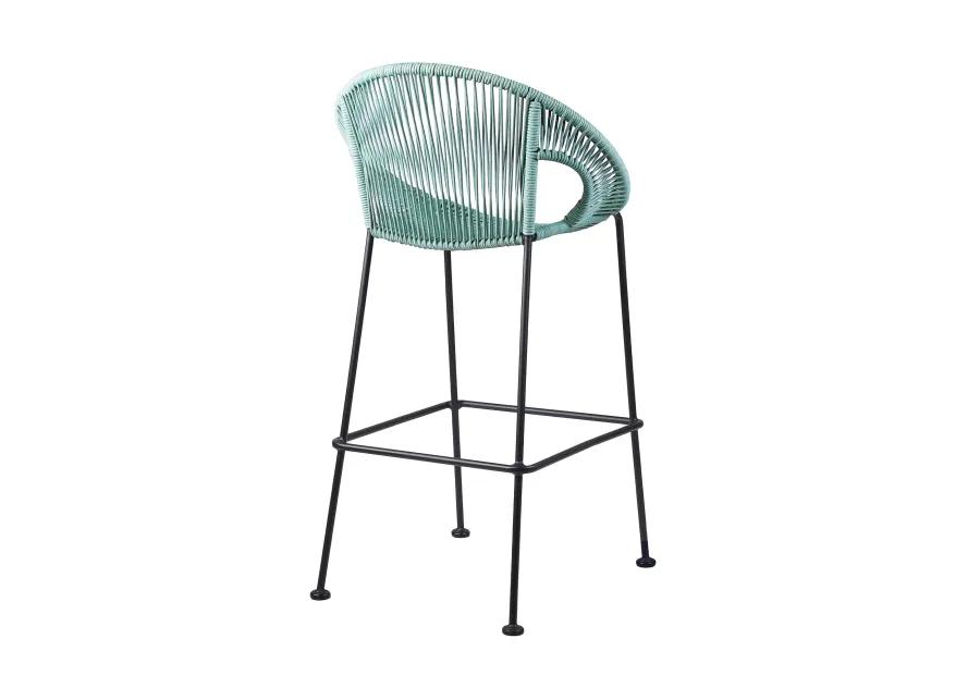 Acapulco 26" Indoor Outdoor Steel Bar Stool with Wasabi Rope