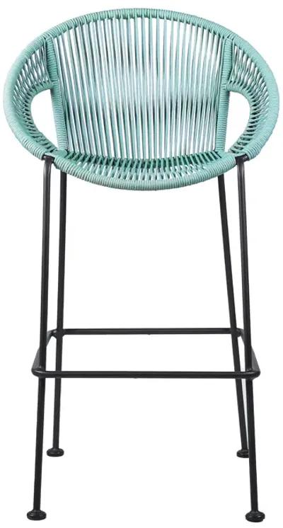 Acapulco 26" Indoor Outdoor Steel Bar Stool with Wasabi Rope