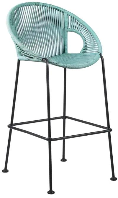 Acapulco 26" Indoor Outdoor Steel Bar Stool with Wasabi Rope