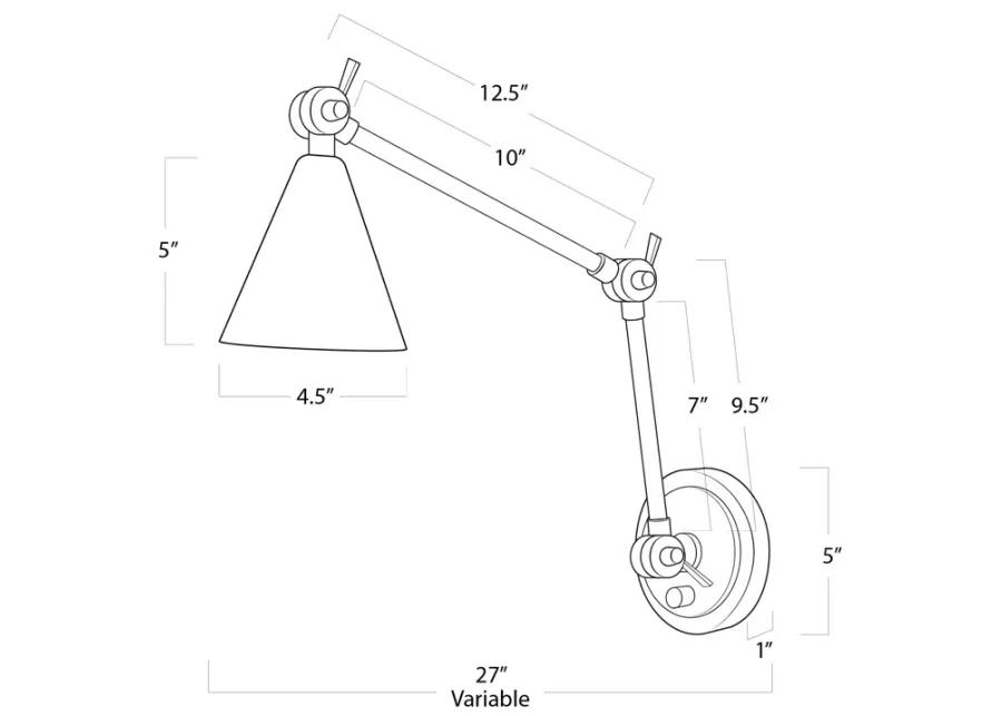 Sal Task Sconce (Polished Nickel)