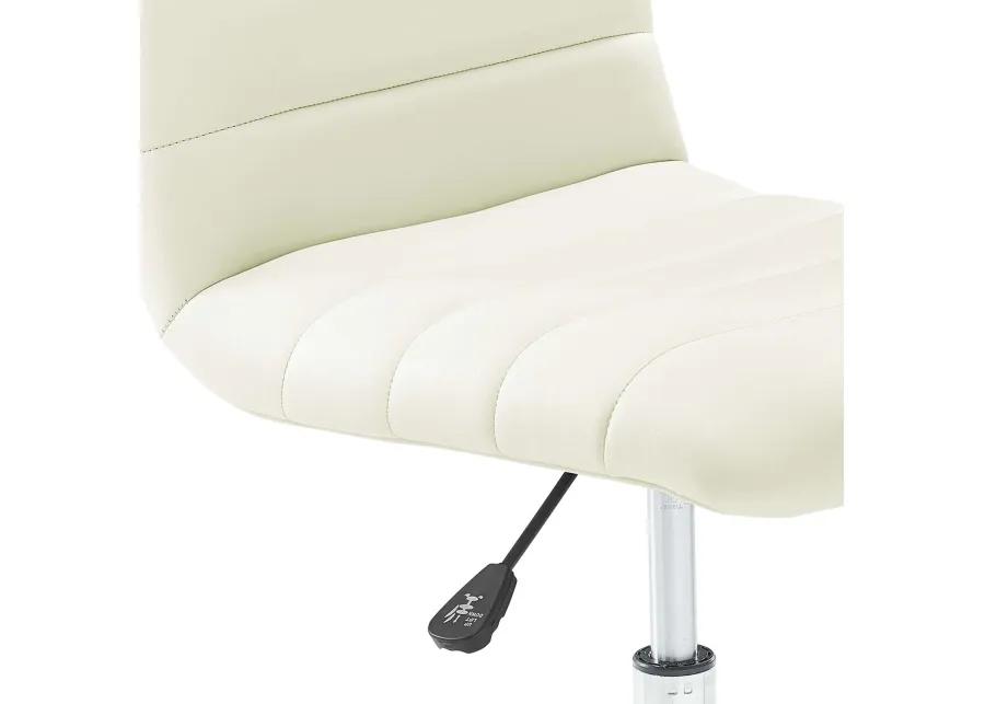 Ripple Armless Mid-Back Vinyl Office Chair