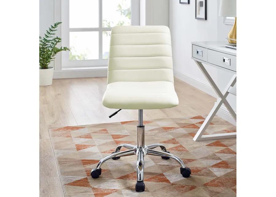 Ripple Armless Mid-Back Vinyl Office Chair