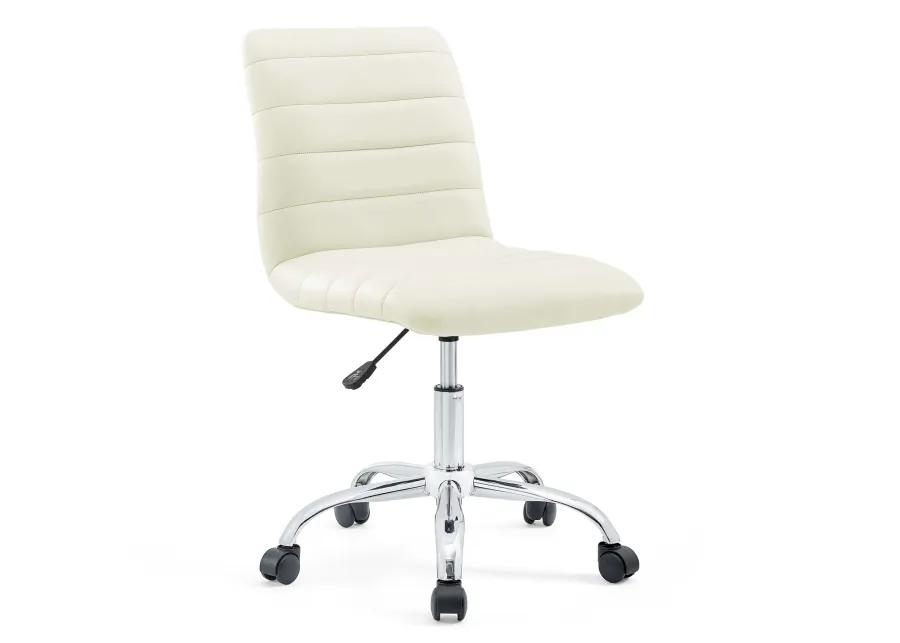 Ripple Armless Mid-Back Vinyl Office Chair