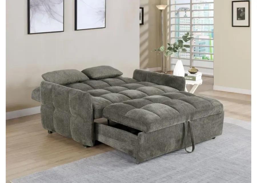 Cotswold Tufted Cushion Sleeper Sofa Bed Dark Grey