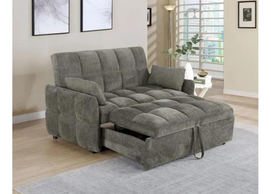 Cotswold Tufted Cushion Sleeper Sofa Bed Dark Grey