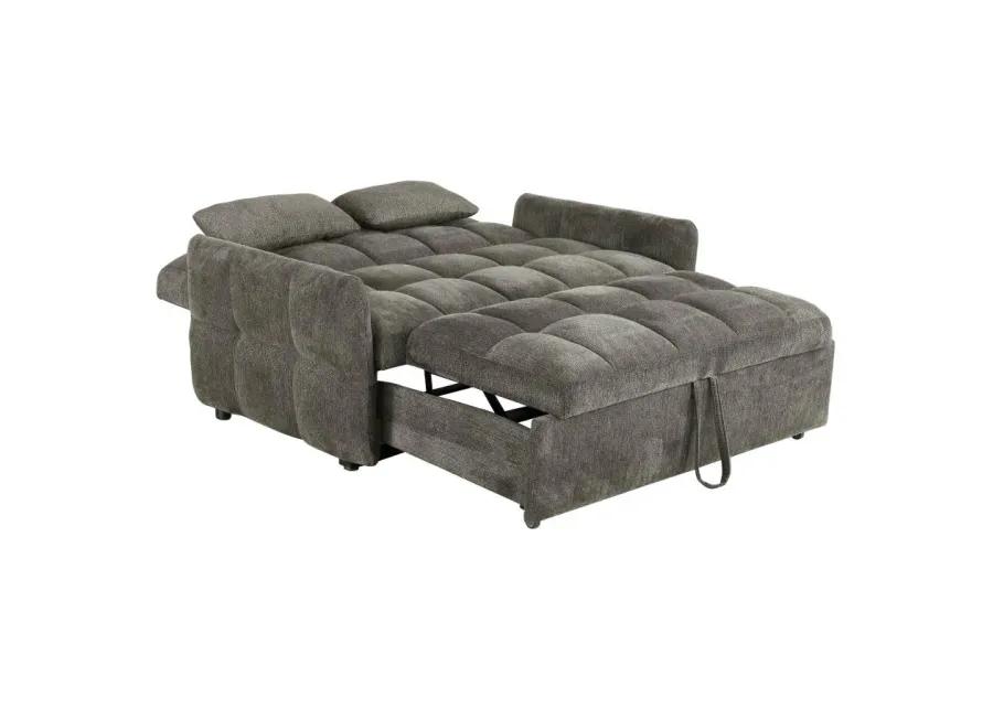 Cotswold Tufted Cushion Sleeper Sofa Bed Dark Grey