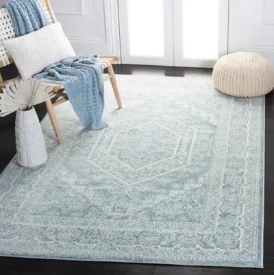 Adirondack Contemporary Slate / Ivory 8' X 8' Square Powerloomed Rug