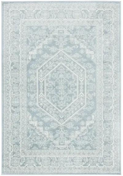 Adirondack Contemporary Slate / Ivory 8' X 8' Square Powerloomed Rug