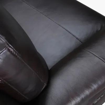 Lizette Brown Leather Power Recliner with USB