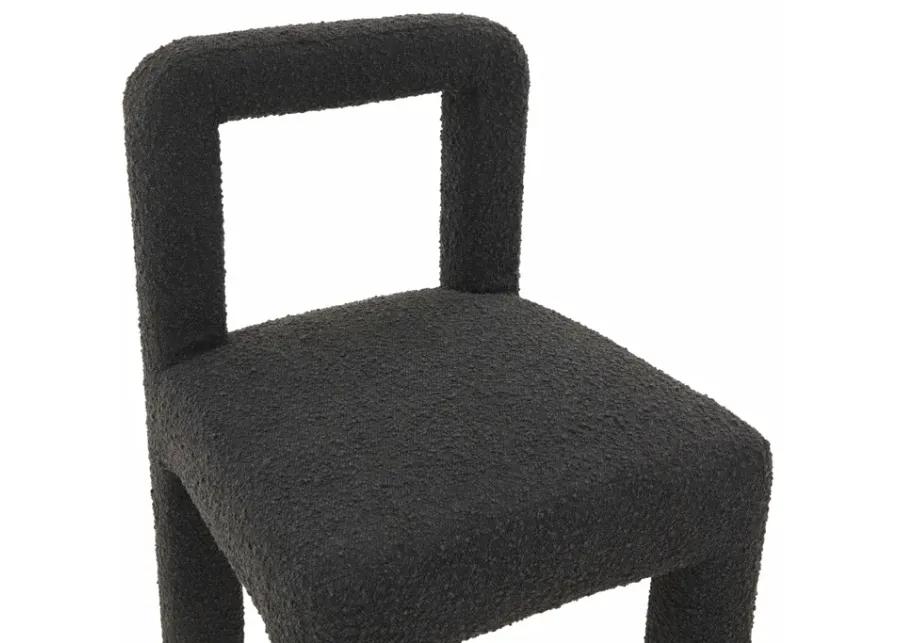 Hazel Black Boucle Dining chair