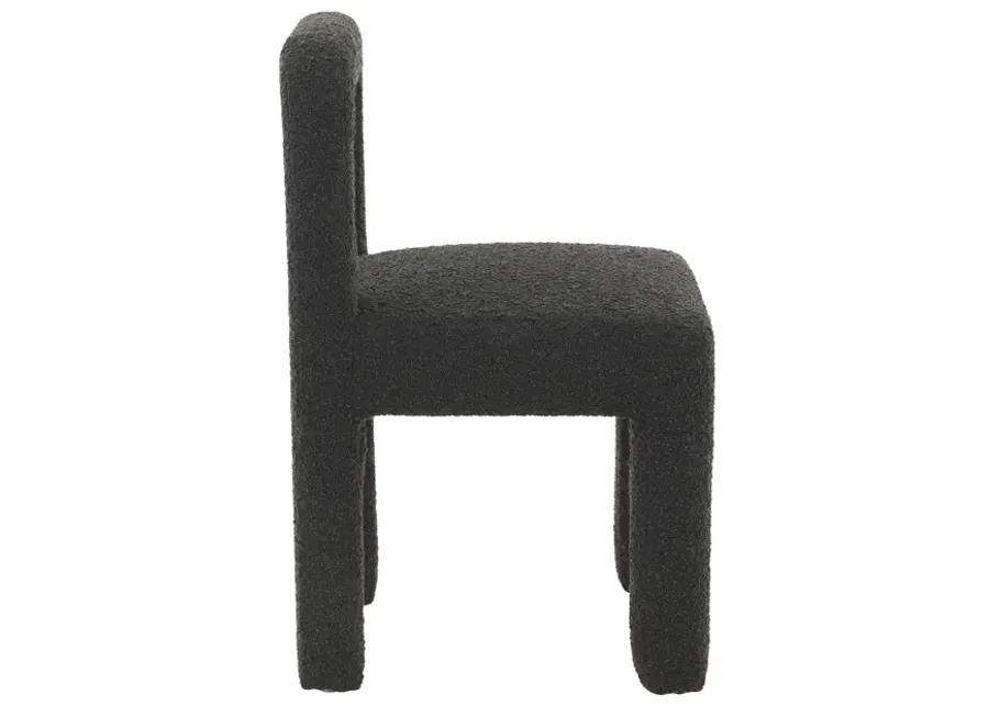 Hazel Black Boucle Dining chair