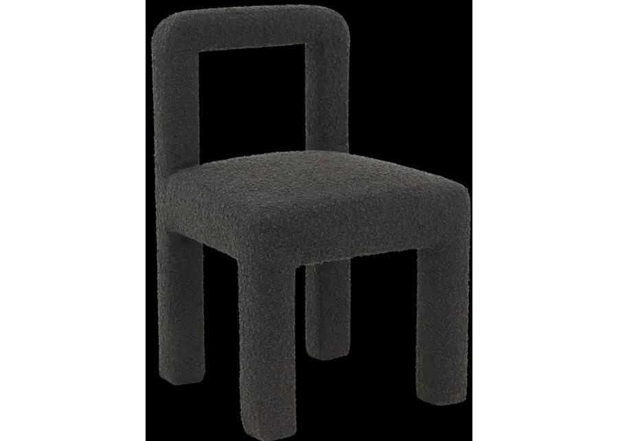 Hazel Black Boucle Dining chair