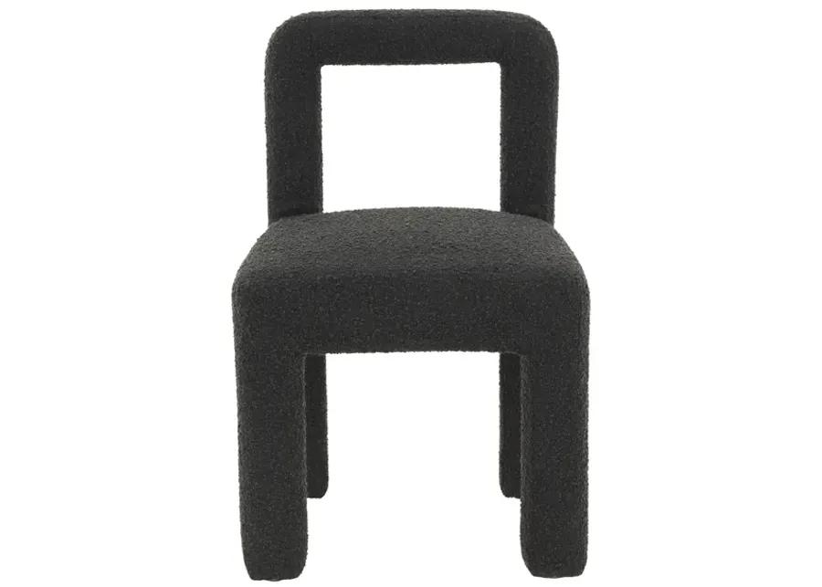 Hazel Black Boucle Dining chair