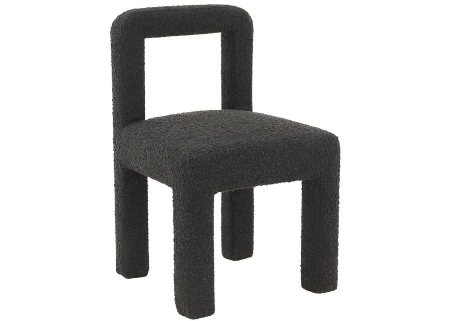 Hazel Black Boucle Dining chair