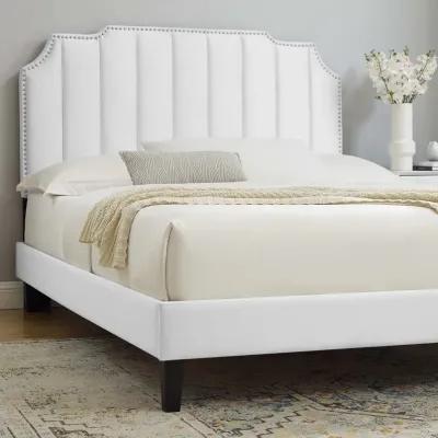 Colette King Performance Velvet Platform Bed