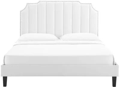 Colette King Performance Velvet Platform Bed