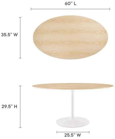 Lippa 60" Oval Natural Wood Grain Dining Table