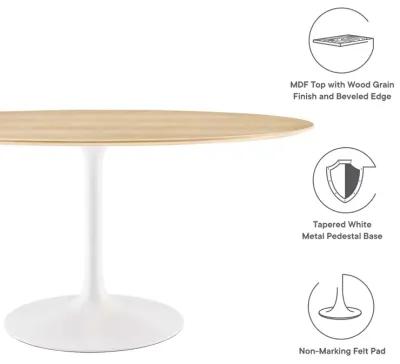 Lippa 60" Oval Natural Wood Grain Dining Table