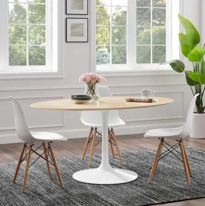 Lippa 60" Oval Natural Wood Grain Dining Table