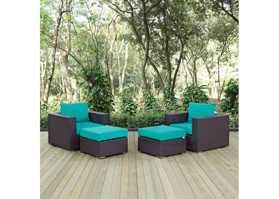 Convene 4 Piece Outdoor Patio Sectional Set