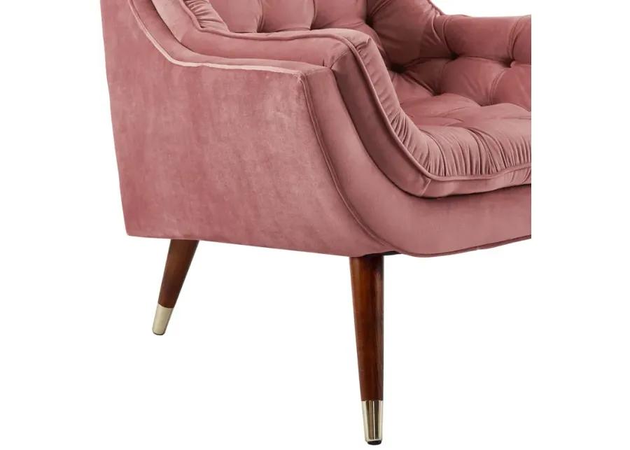 Suggest Button Tufted Performance Velvet Lounge Chair