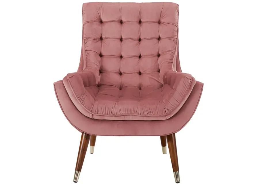 Suggest Button Tufted Performance Velvet Lounge Chair