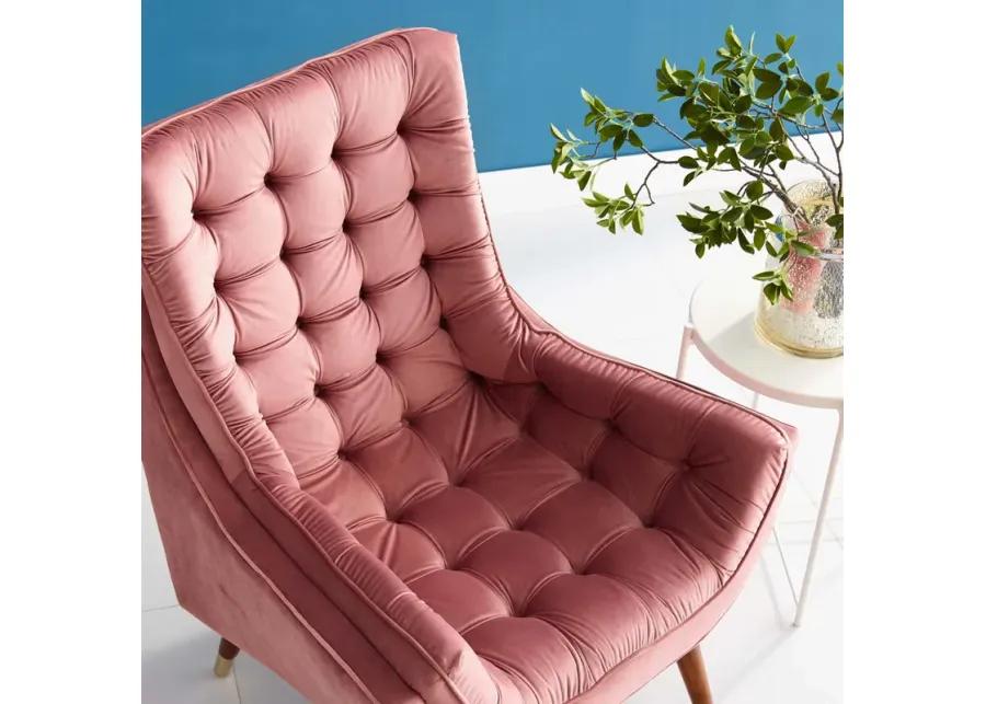 Suggest Button Tufted Performance Velvet Lounge Chair