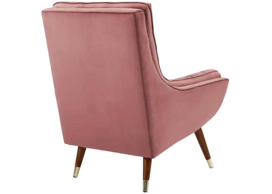 Suggest Button Tufted Performance Velvet Lounge Chair