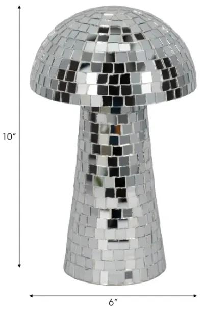 10" Mosaic Mushroom, Silver