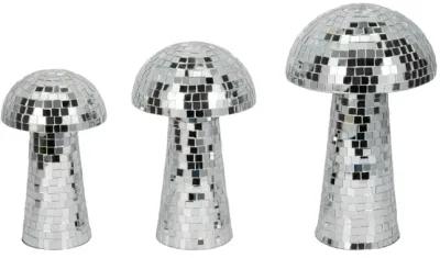 10" Mosaic Mushroom, Silver