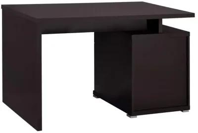 Irving 2-drawer Office Desk with Cabinet Cappuccino