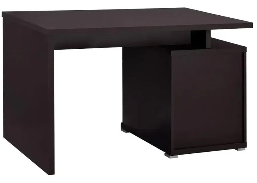 Irving 2-drawer Office Desk with Cabinet Cappuccino