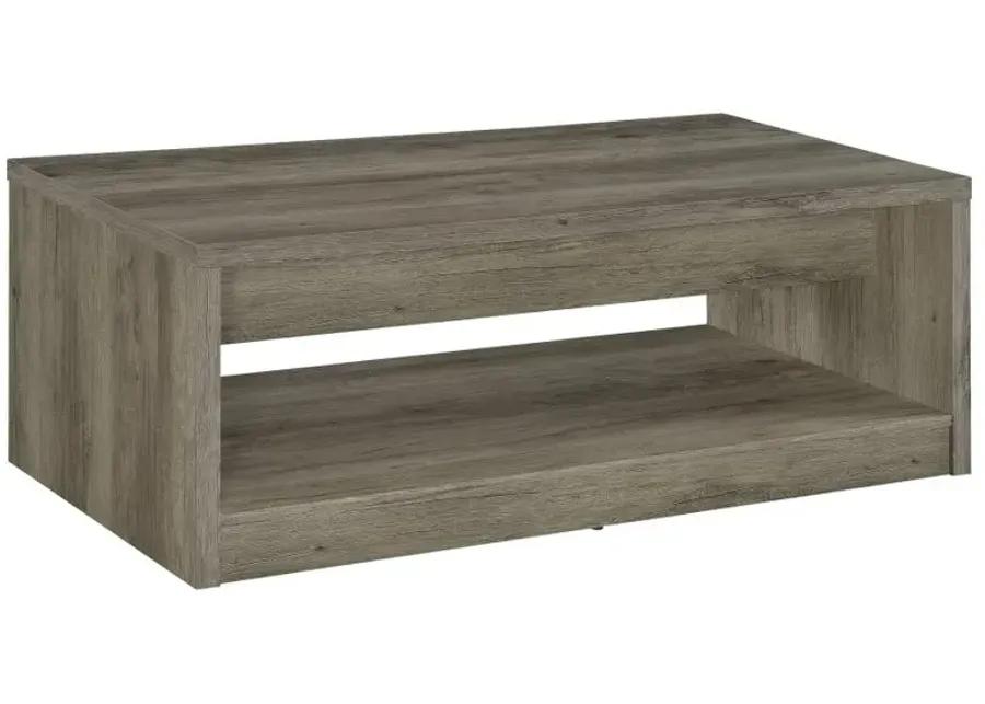 Felix 2-drawer Rectangular Engineered Wood Coffee Table Grey Driftwood