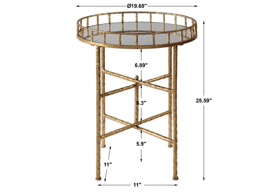 Tilly Bright Gold Accent Table