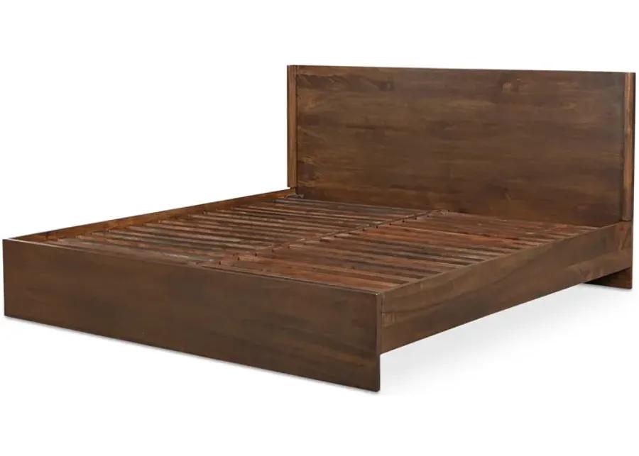 EVERETT QUEEN BED DARK BROWN