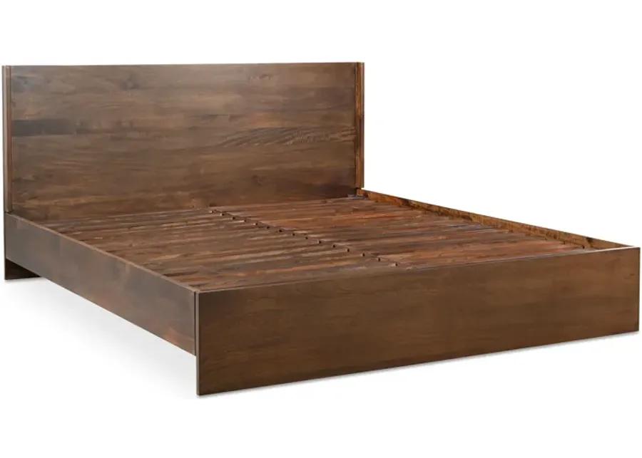 EVERETT QUEEN BED DARK BROWN