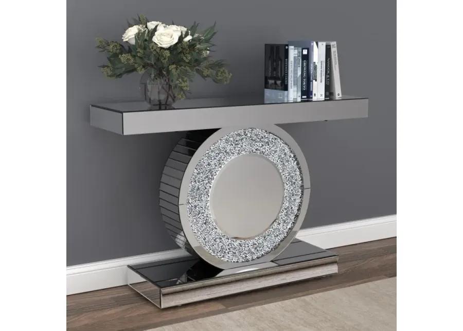 Bergenia Rectangular Console Table Silver