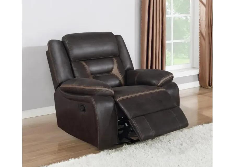 Greer Upholstered Tufted Back Glider Recliner