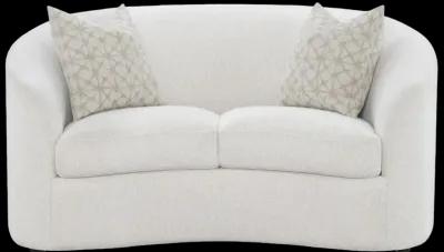 Rainn Upholstered Tight Back Loveseat Latte