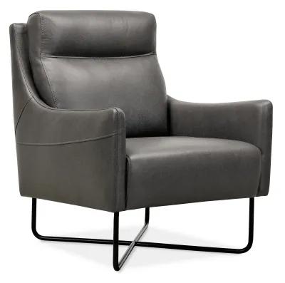 Efron Club Chair w/ Black Metal Base