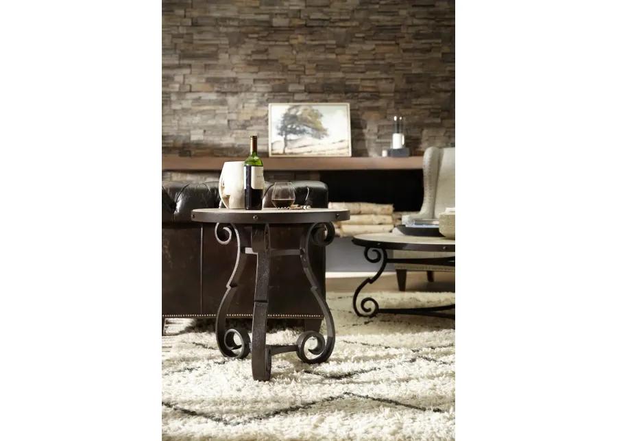 Luckenbach Metal and Stone End Table