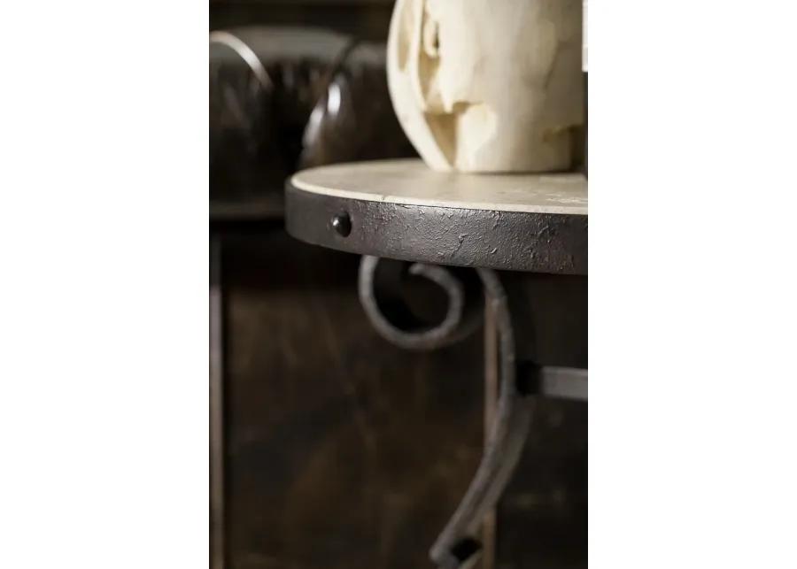 Luckenbach Metal and Stone End Table