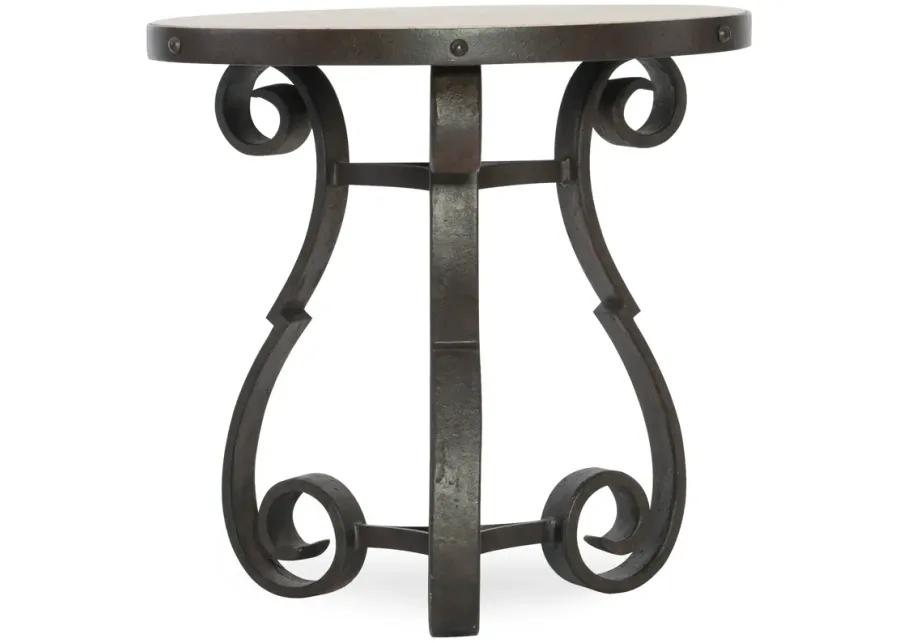 Luckenbach Metal and Stone End Table