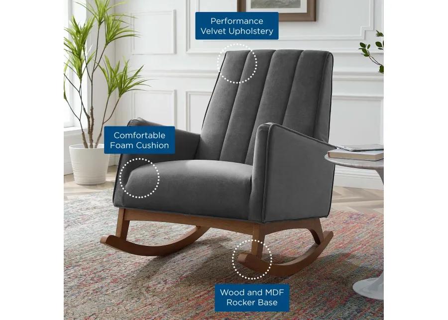 Sway Performance Velvet Rocking Chair