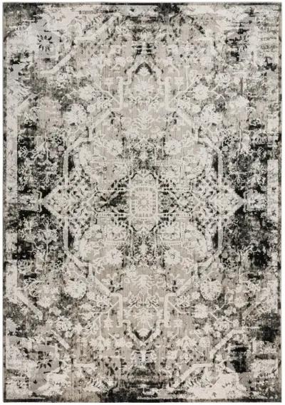 Calabria Natural Medallion Polyester 7'10" x 9'10" Rectangle Rug