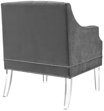 Proverbial Tufted Button Accent Performance Velvet Armchair