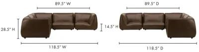 ZEPPELIN CLASSIC L MODULAR LEATHER SECTIONAL